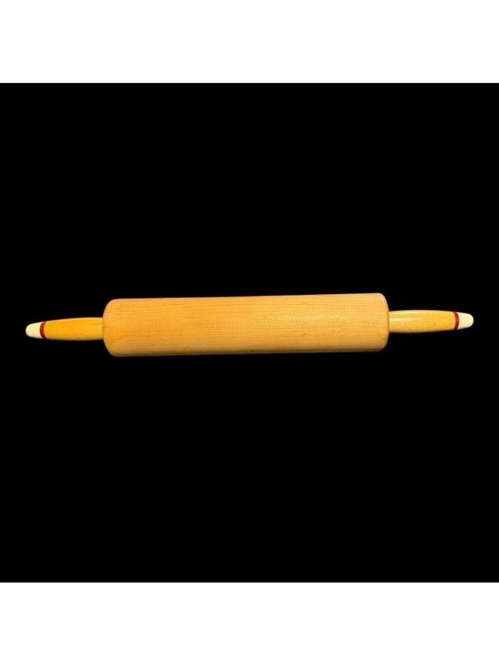 Vintage Wooden Rolling Pin Painted Handles